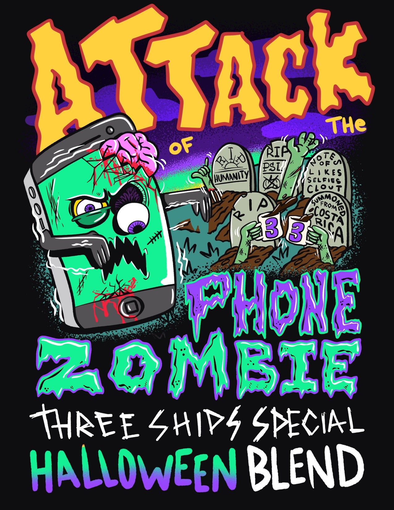 Phone Zombie Coffee